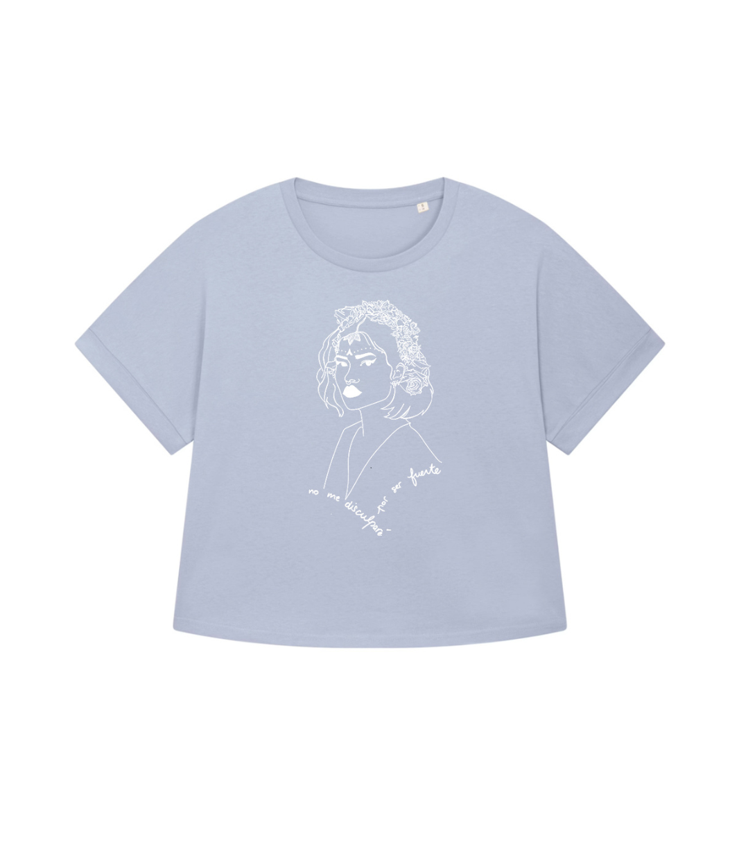 T-shirt Lupita Bleu, Coton Bio - Leonor Roversi