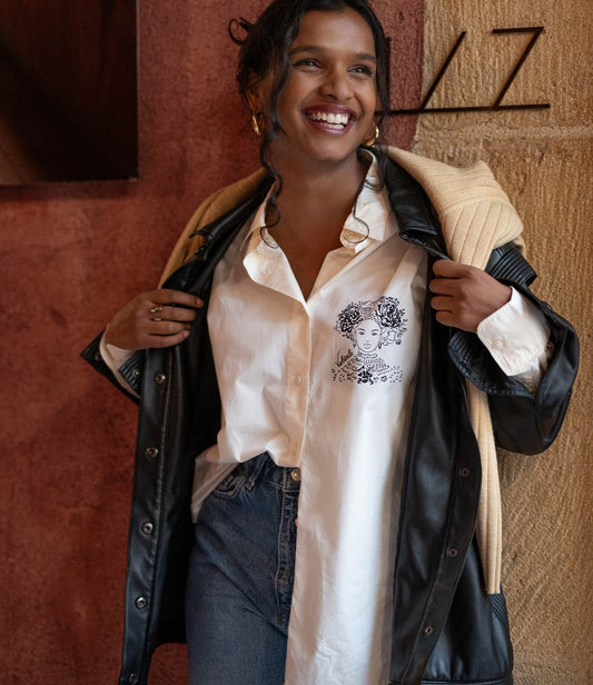 Chemise Valiente Écru, Coton Bio - Leonor Roversi