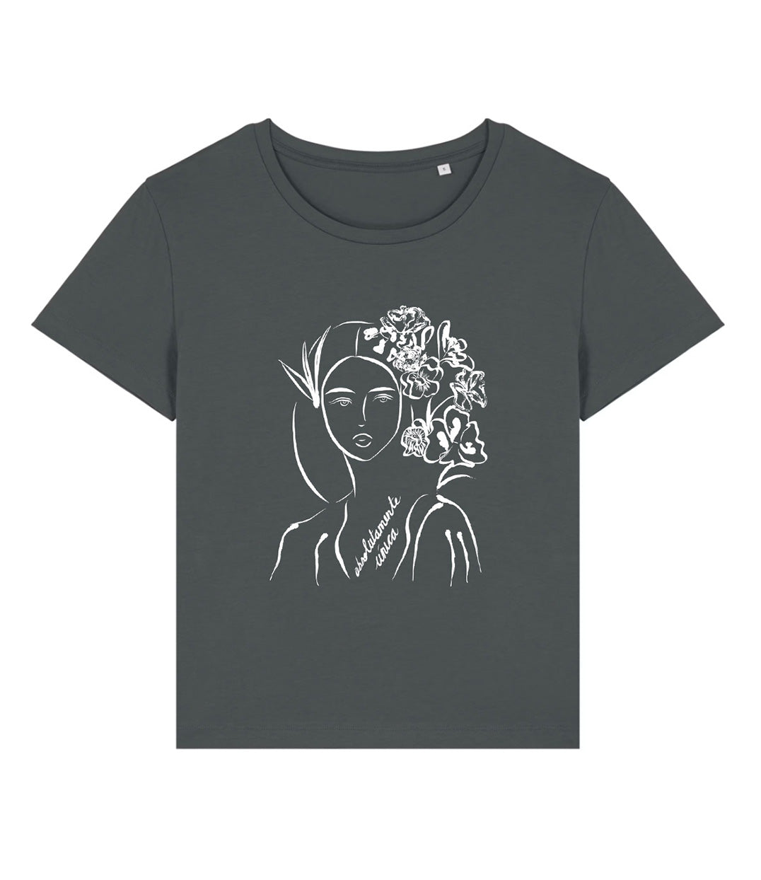 T-shirt Unica Gris, Coton Bio - Leonor Roversi