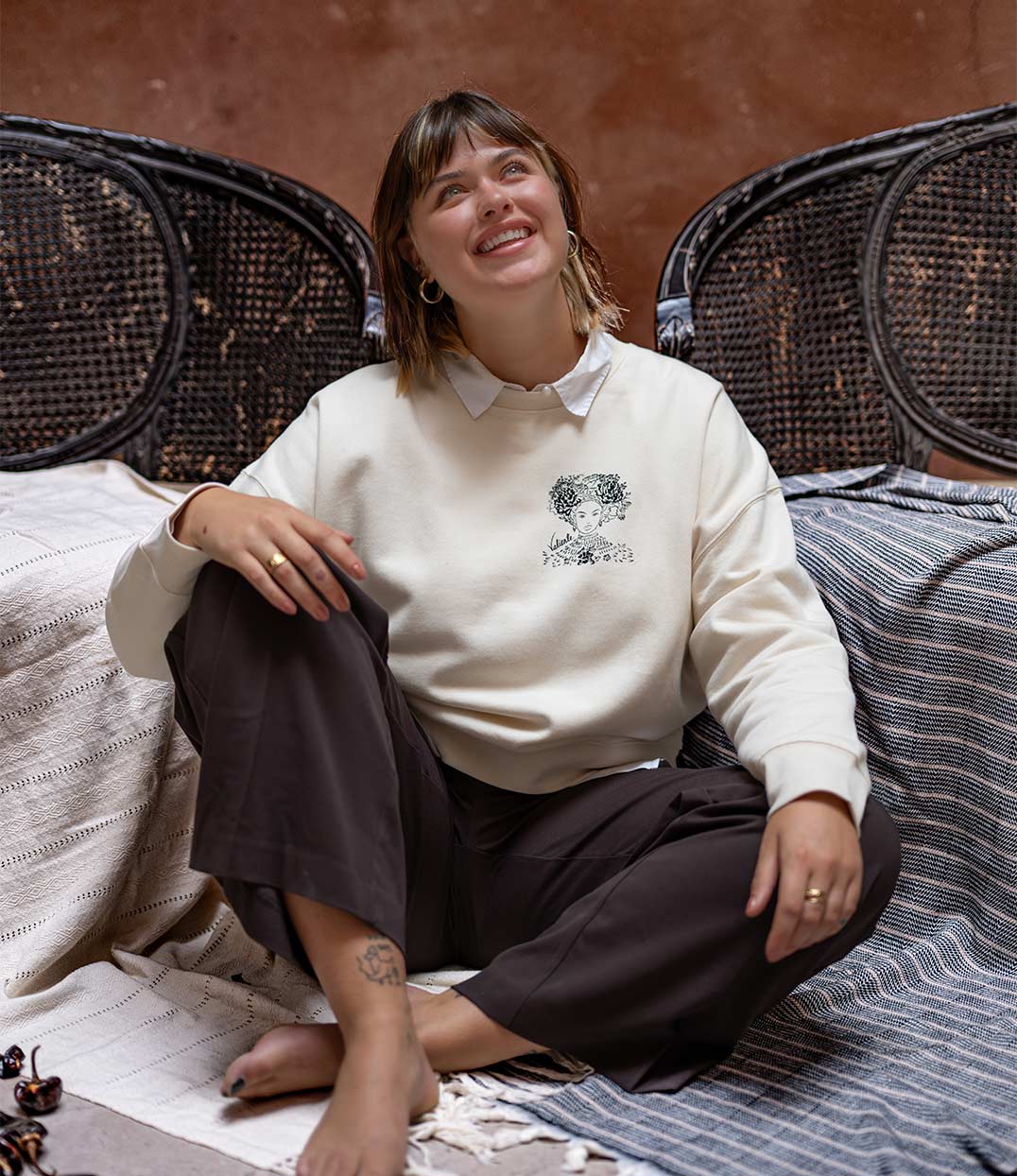 Sweat Valiente Écru, Coton Bio - Leonor Roversi