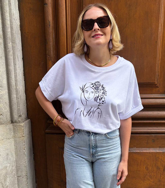 T-shirt Unica Blanc, Coton Bio - Leonor Roversi