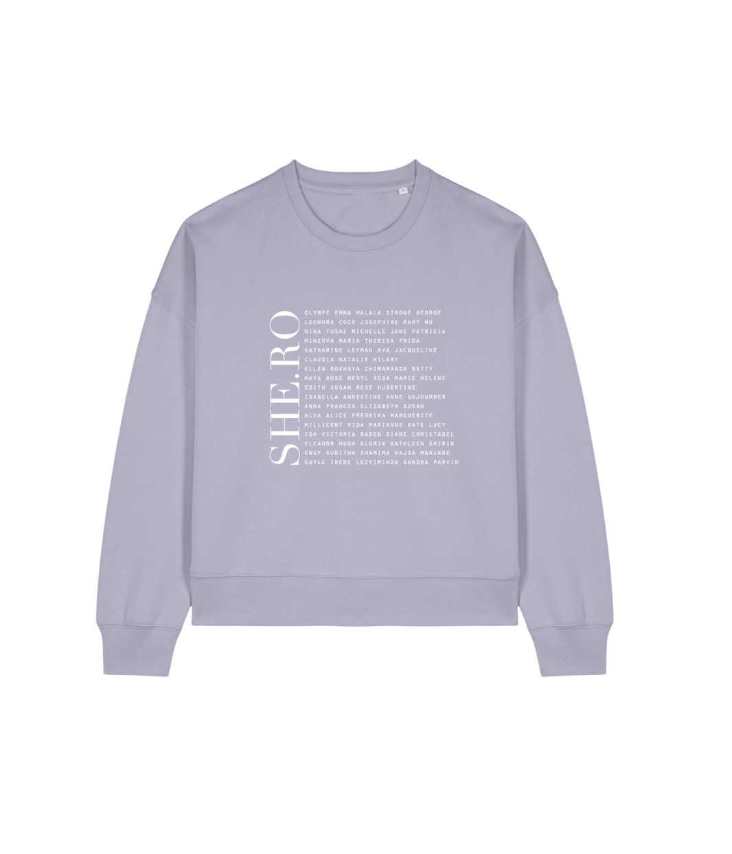 Sweat Shero Lavande , Coton Bio - Leonor Roversi