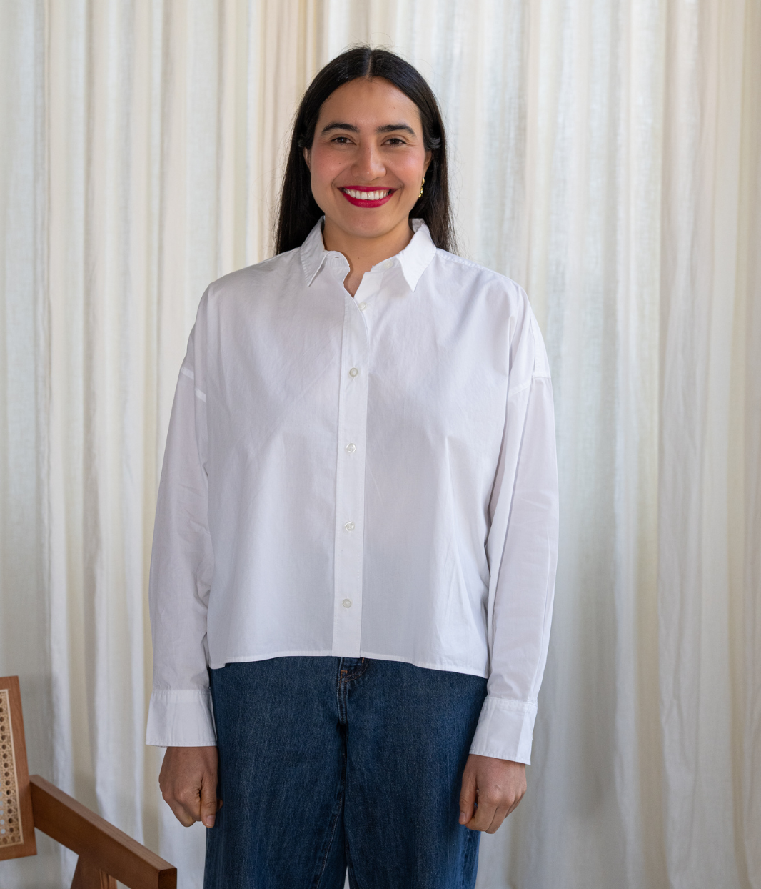 Chemise Sekhmet blanche, Coton Bio - Leonor Roversi