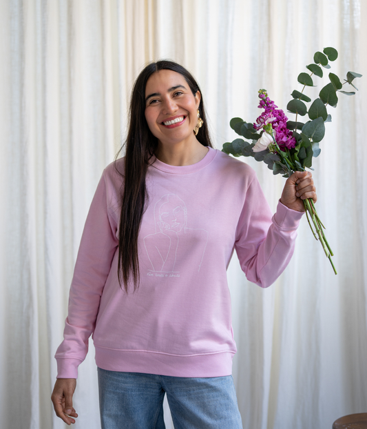 Sweat Thémis rose, Coton Bio