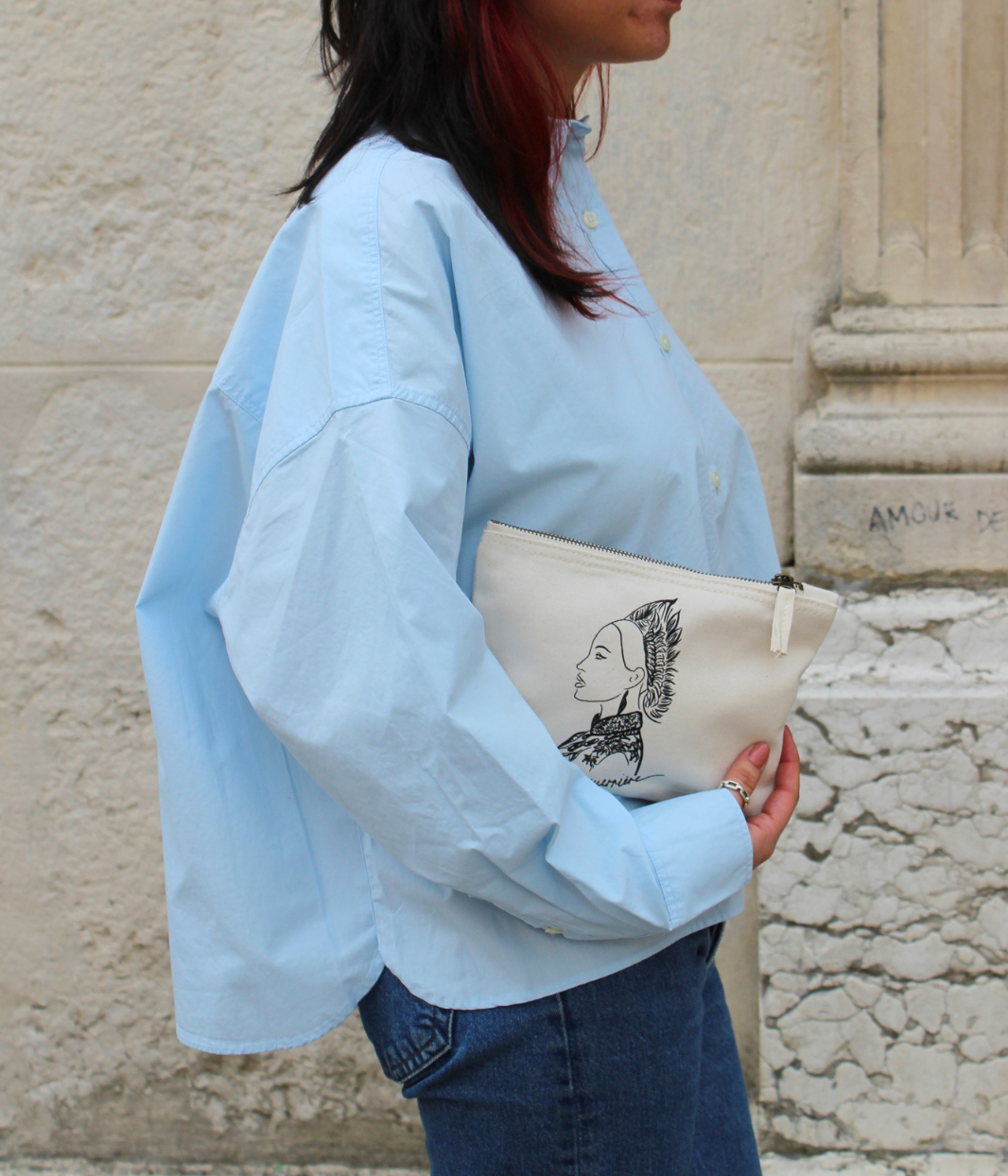 Petite Pochette Benten écru, coton bio - Leonor Roversi