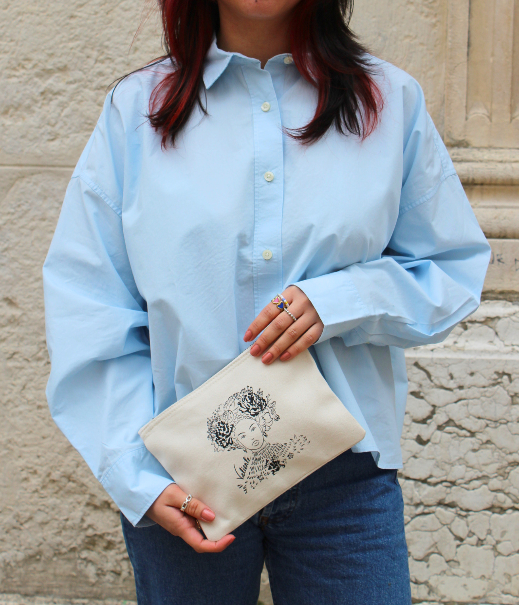 Petite Pochette Valiente écru, Coton Bio - Leonor Roversi
