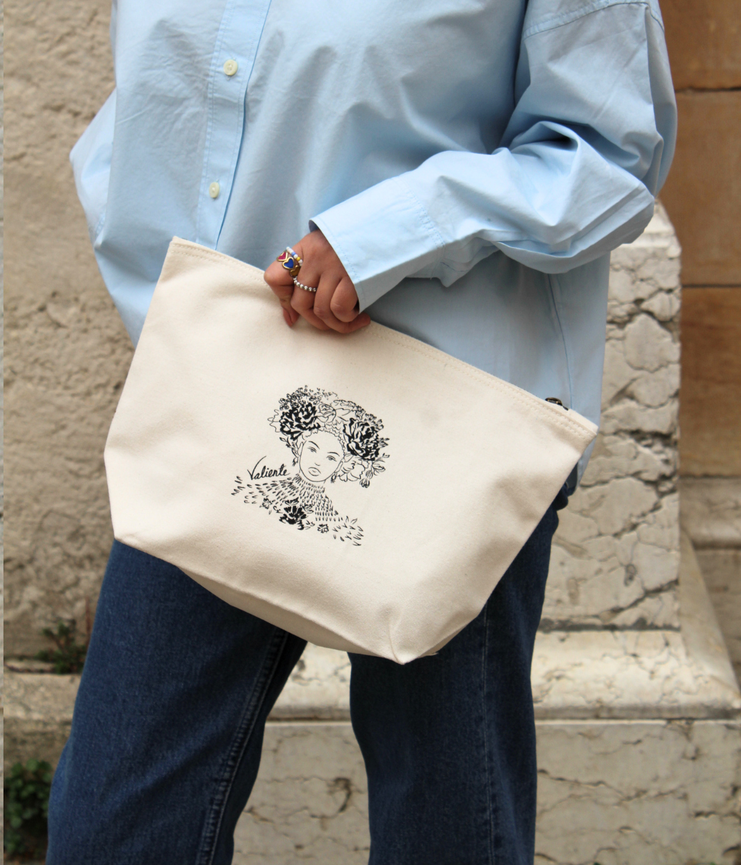 Grande Pochette Valiente, Coton Bio - Leonor Roversi