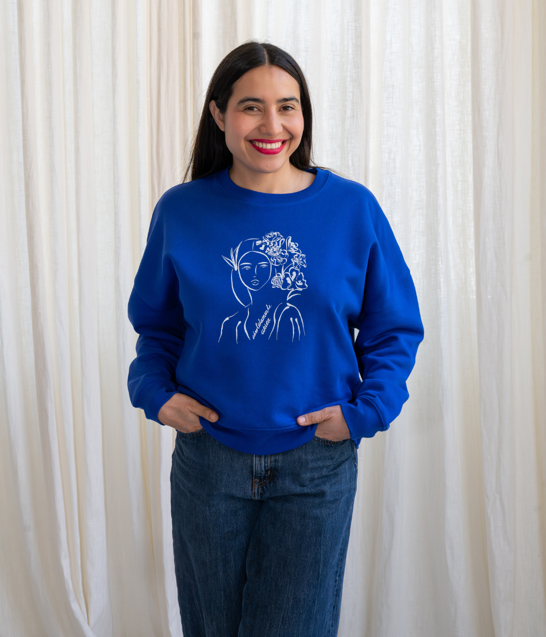 Sweat Unica Bleu, Coton Bio - Leonor Roversi