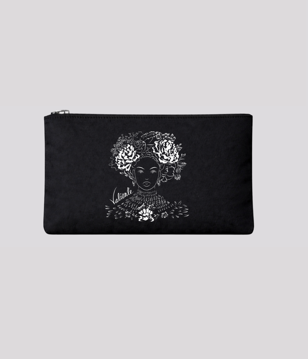 Moyenne Pochette Valiente Noir , Coton Bio - Leonor Roversi