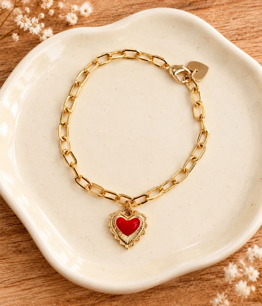 Bracelet charms personnalisable plaqué or
