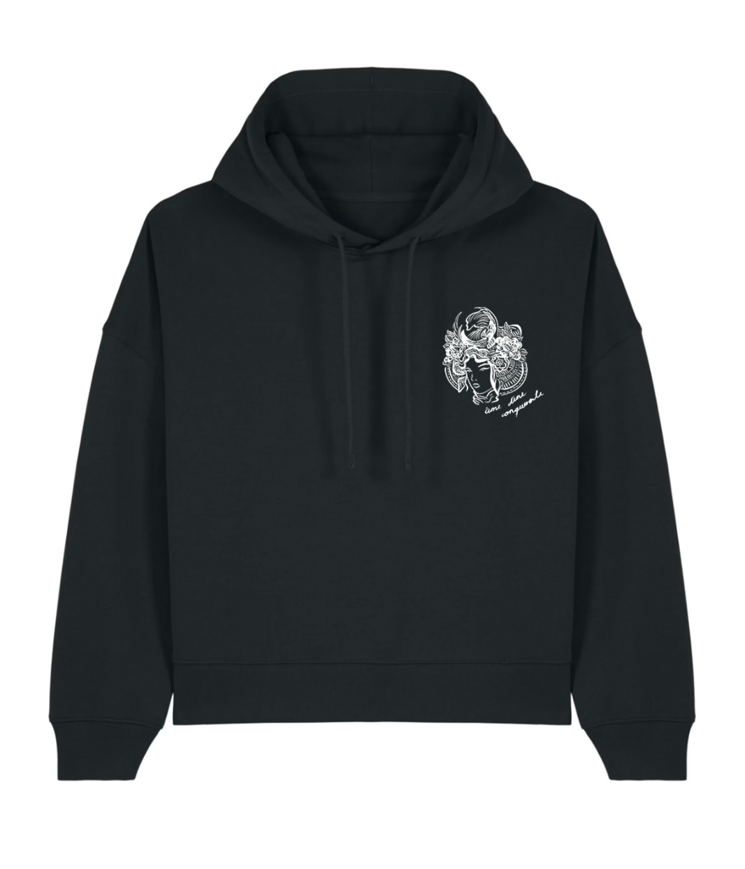 Hoodie Gozen Noir, Coton Bio - Leonor Roversi