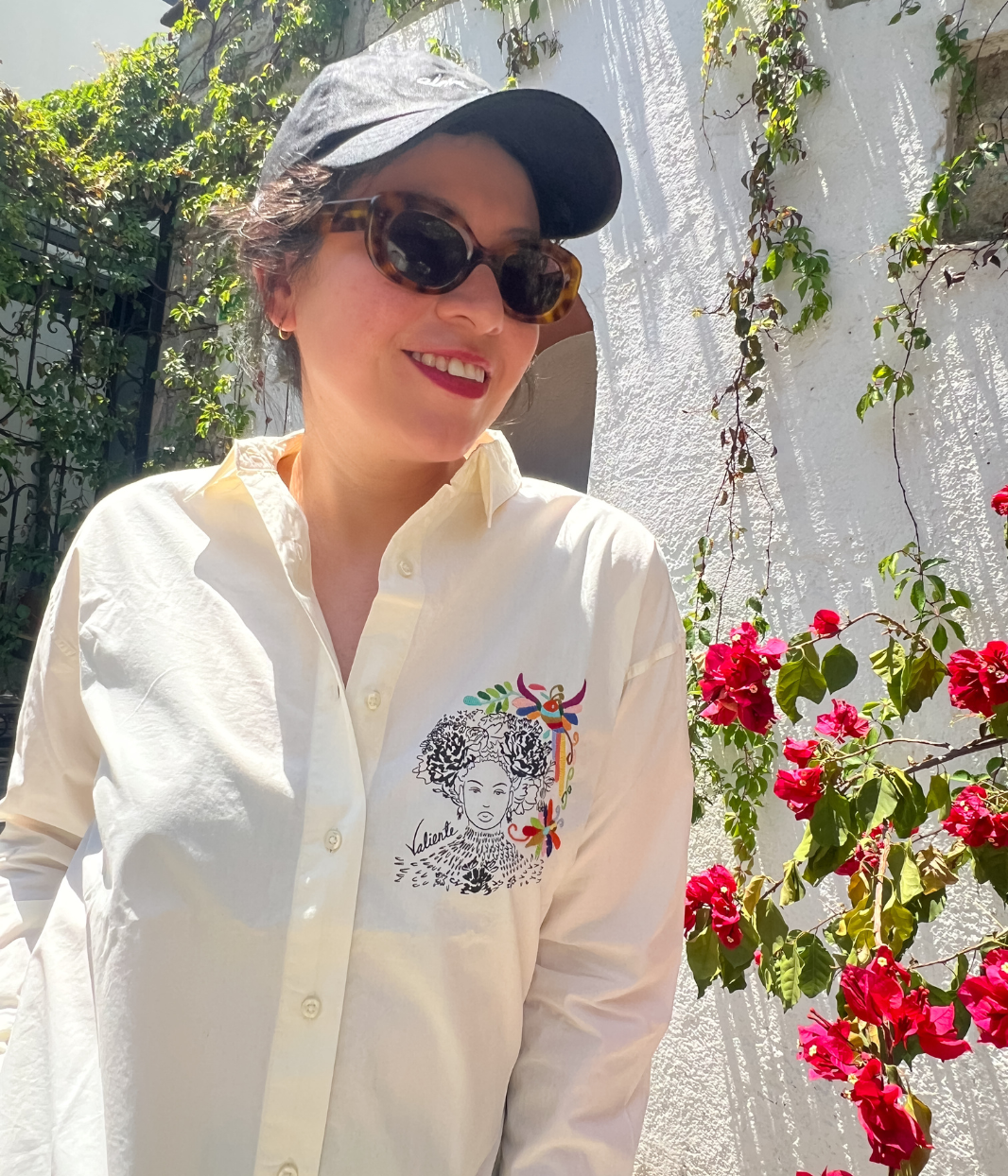 Collab Mexique Chemise Valiente Écru, Coton Bio - Leonor Roversi