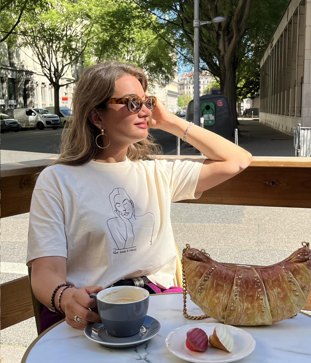 T-shirt Thémis Écru, Coton Bio - Leonor Roversi