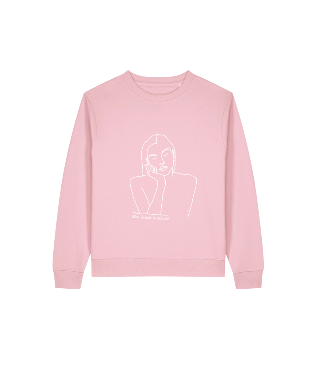 Sweat Thémis rose, Coton Bio - Leonor Roversi