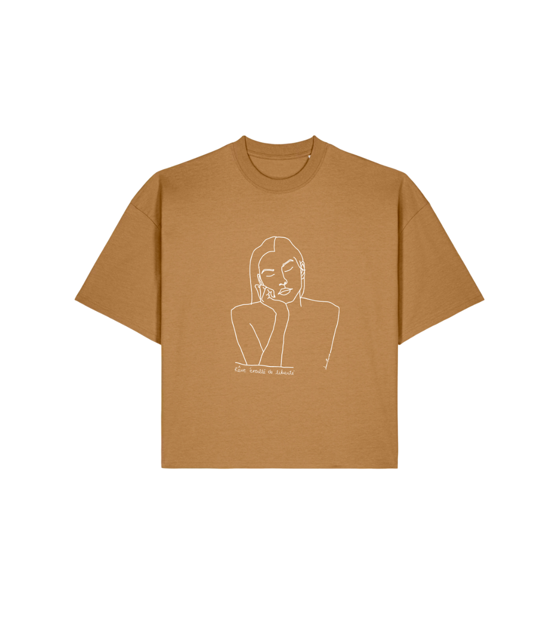 T-shirt Thémis cappuccino Coton Bio - Leonor Roversi