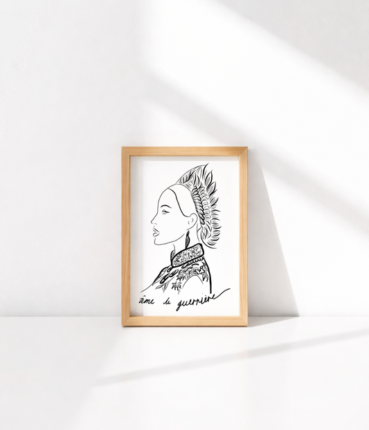 La carte postale Benten incarne la figure de la guerrière sage Déclinée dans une illustration minimaliste en noir et blanc, cette création met en lumière l’essentiel : la force du regard, la posture, et le message. Une œuvre sobre et engagée, pensée comme un manifeste visuel, idéale pour une décoration murale contemporaine, épurée et inspirante.
Imprimée en format A4 (21 × 29,7 cm) sur un papier premium mat 225 g, l’affiche Benten offre un rendu élégant et intemporel.