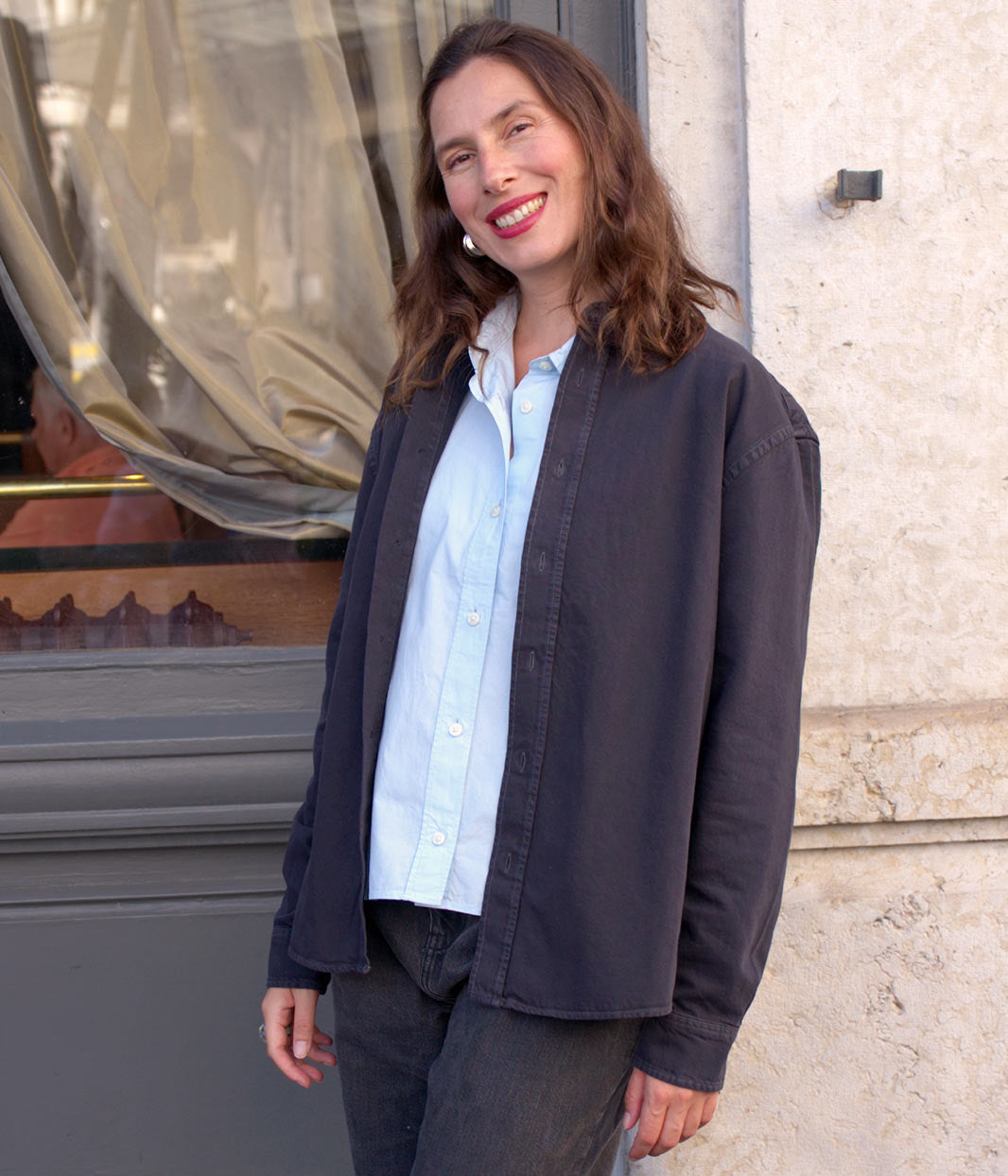 Chemise Aurora noir, Coton Bio