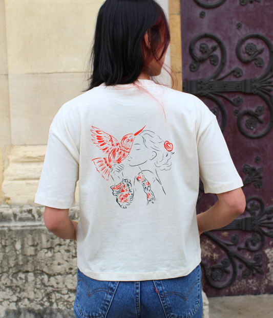T-shirt Quetzal Écru, Coton Bio