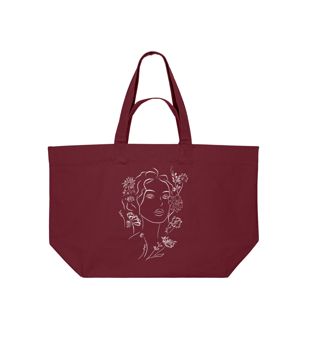 Cabas Aurora Bordeaux, Coton Bio - Leonor Roversi