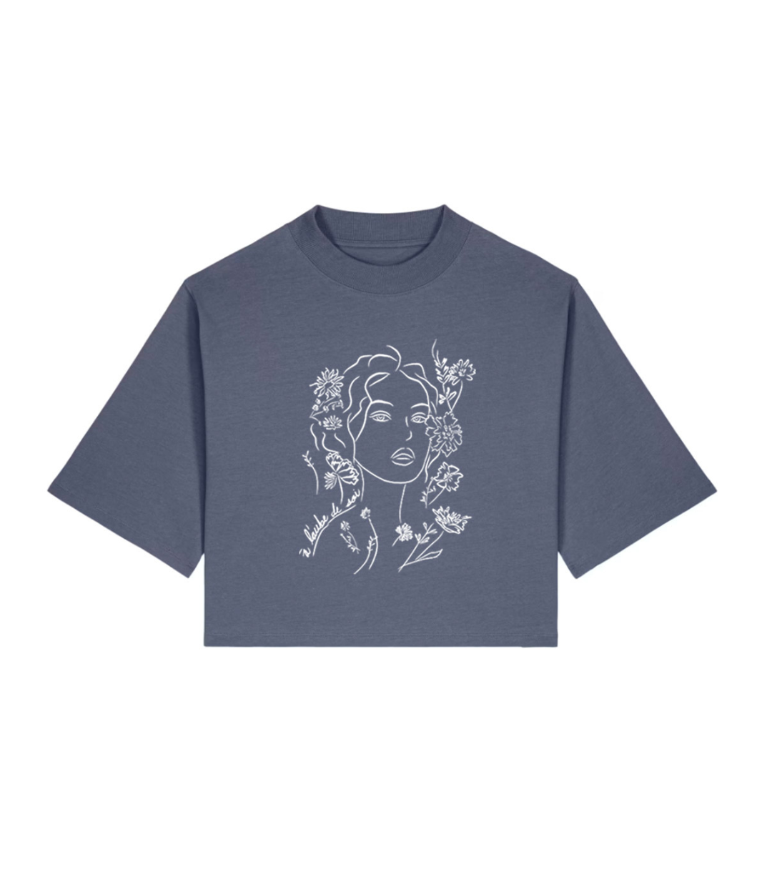 T-shirt Aurora Gris, Coton Bio - Leonor Roversi