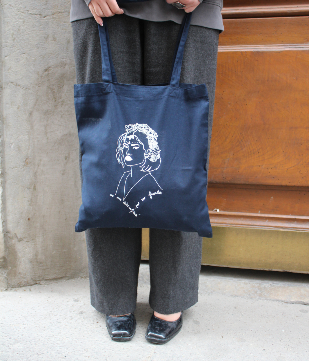 Tote Bag Lupita Bleu, Coton Bio - Leonor Roversi