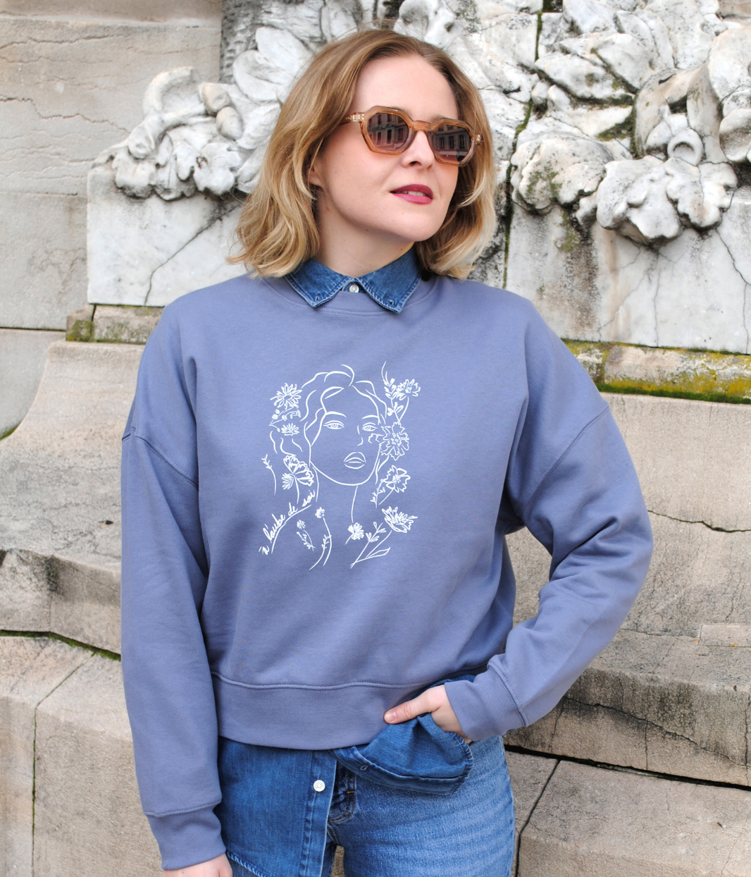 Sweat Aurora Gris, Coton Bio - Leonor Roversi