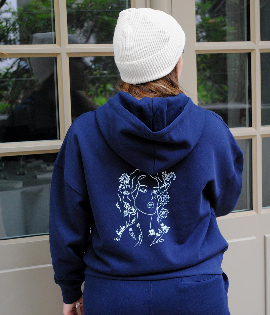 Sweat Zippé Aurora Bleu, Coton bio