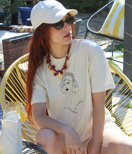 T-shirt Lupita Écru, Coton Bio