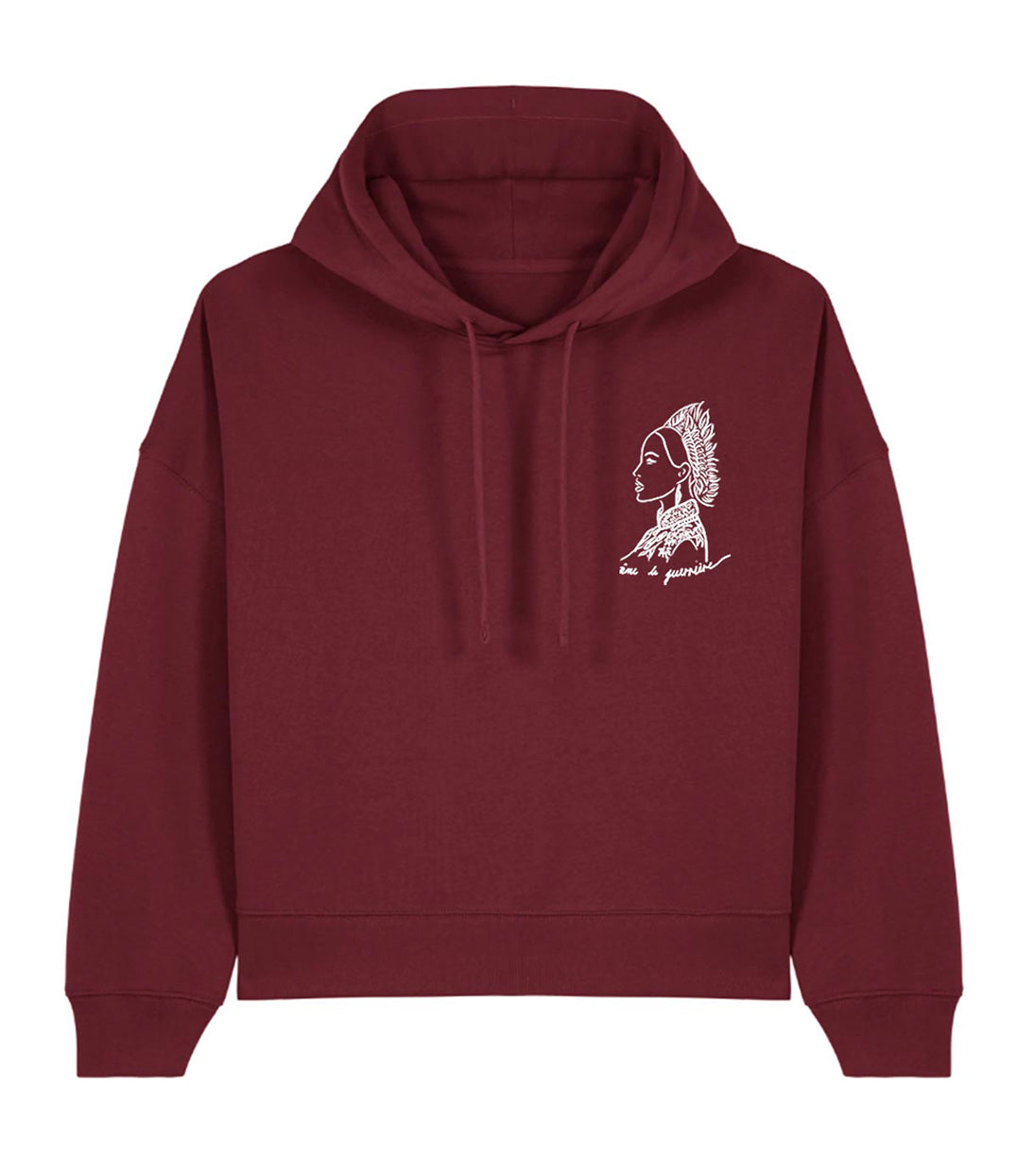 Hoodie Benten Bordeaux, Coton Bio - Leonor Roversi