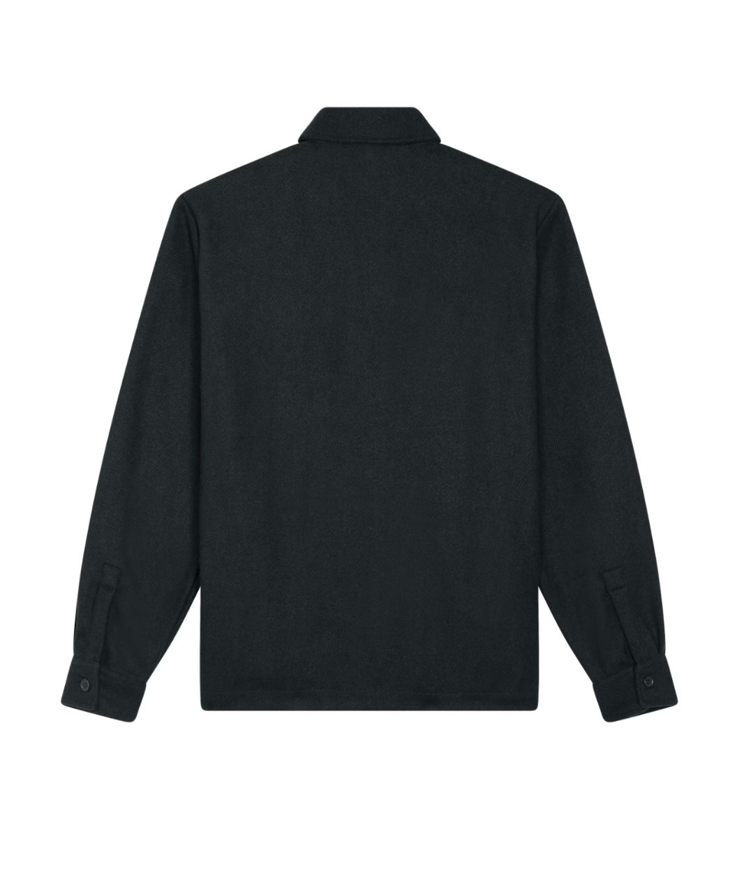 Veste ALMA LIBRE Leonor Roversi en polyester recyclé certifié GOTS et FairWear, coupe droite noirf, portée par une femme confiante. Vêtement éthique brodé à Lyon, inspiré de la liberté intérieure et de la résilience féminine.