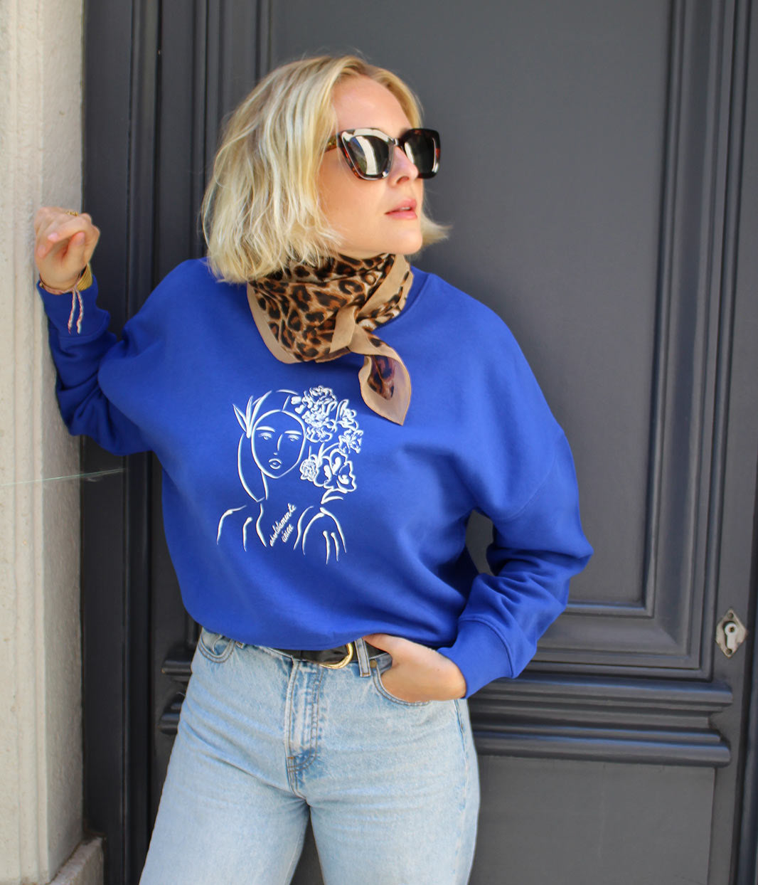 Sweat Unica Bleu, Coton Bio