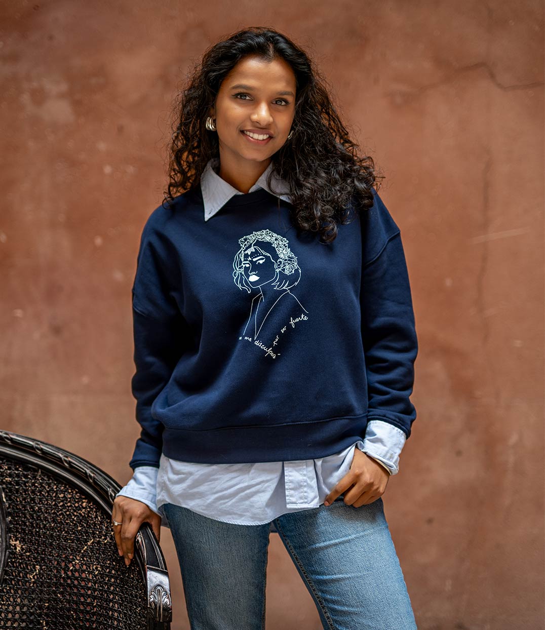 Sweat Lupita Bleu Marine, Coton Bio - Leonor Roversi