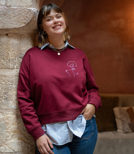 Sweat Klimt Bordeaux, Coton Bio - Leonor Roversi