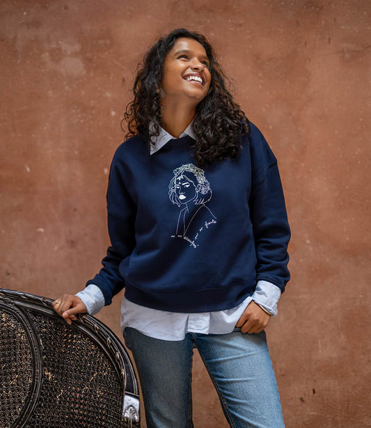 Sweat Lupita Bleu Marine, Coton Bio - Leonor Roversi
