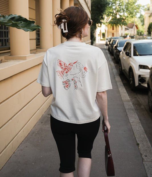 T-shirt Quetzal Écru, Coton Bio