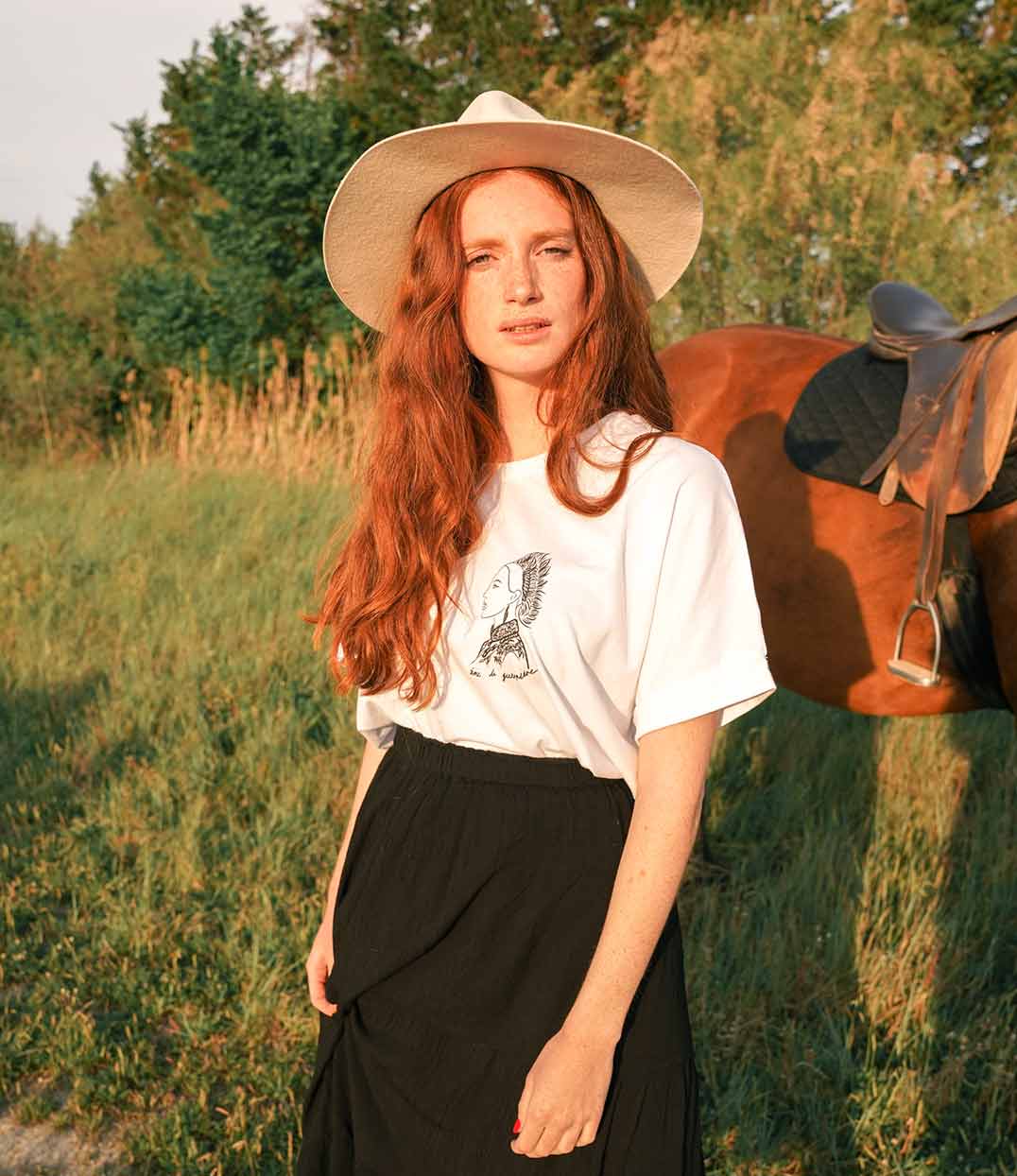 T-shirt Benten Blanc, Coton Bio - Leonor Roversi