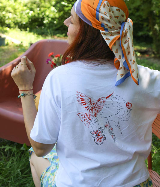 T-shirt Quetzal Blanc, Coton Bio