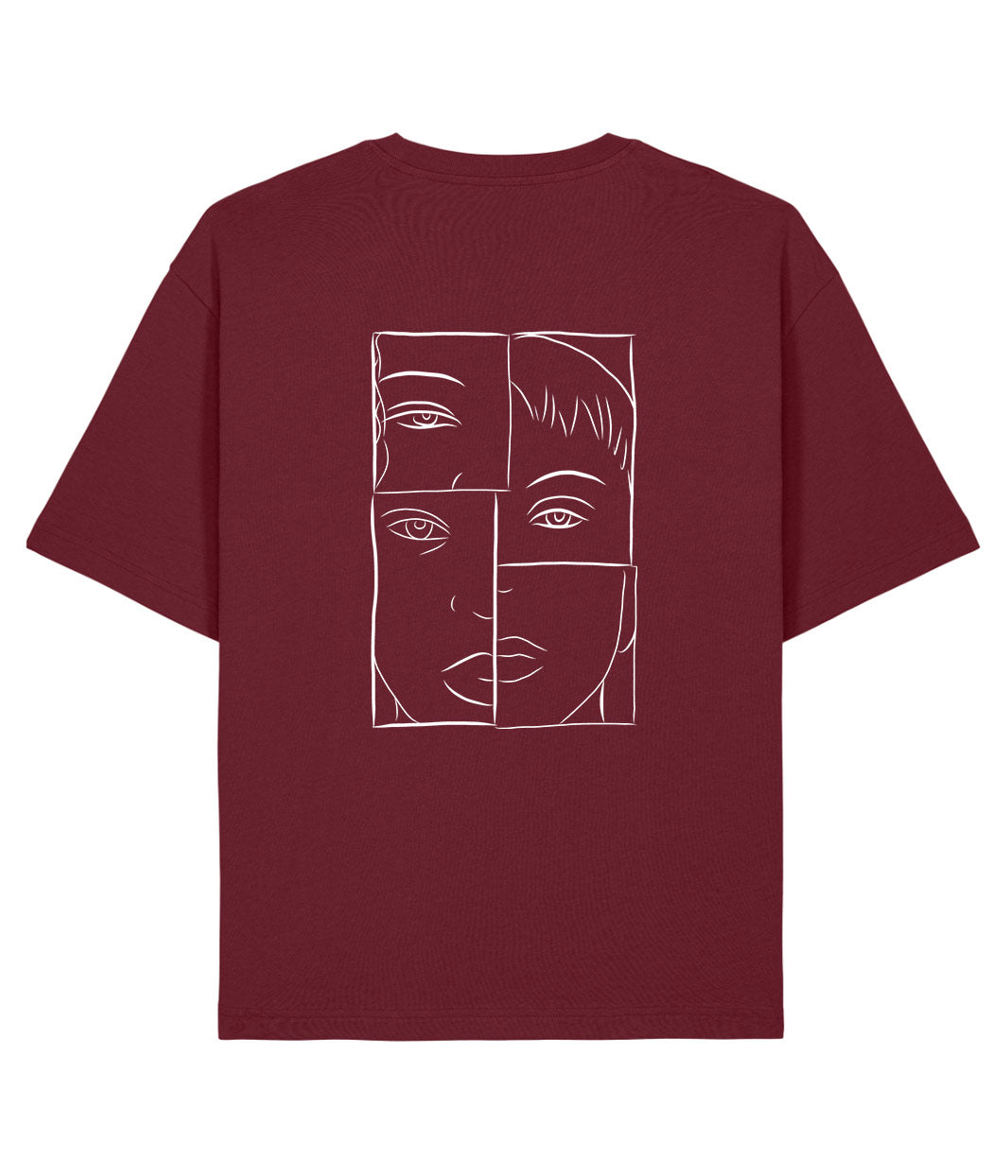 T-shirt Leonor X Sacha Bordeaux, Coton Bio - Leonor Roversi