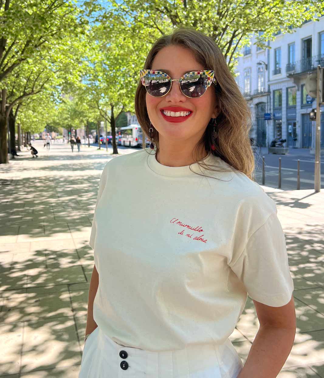 T-shirt Quetzal Écru, Coton Bio - Leonor Roversi