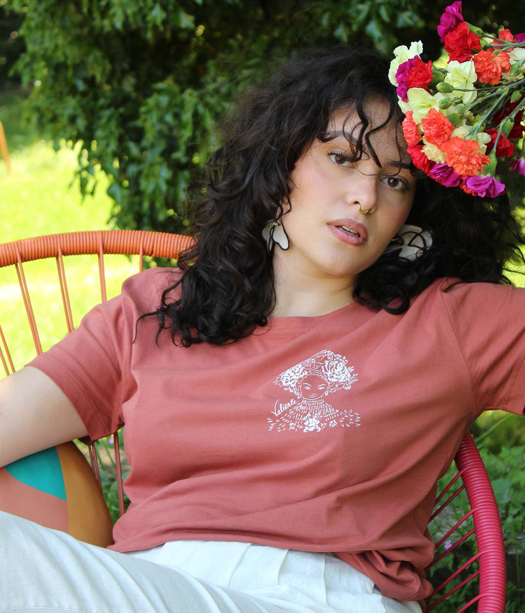 T-shirt Valiente Terracotta, Coton Bio