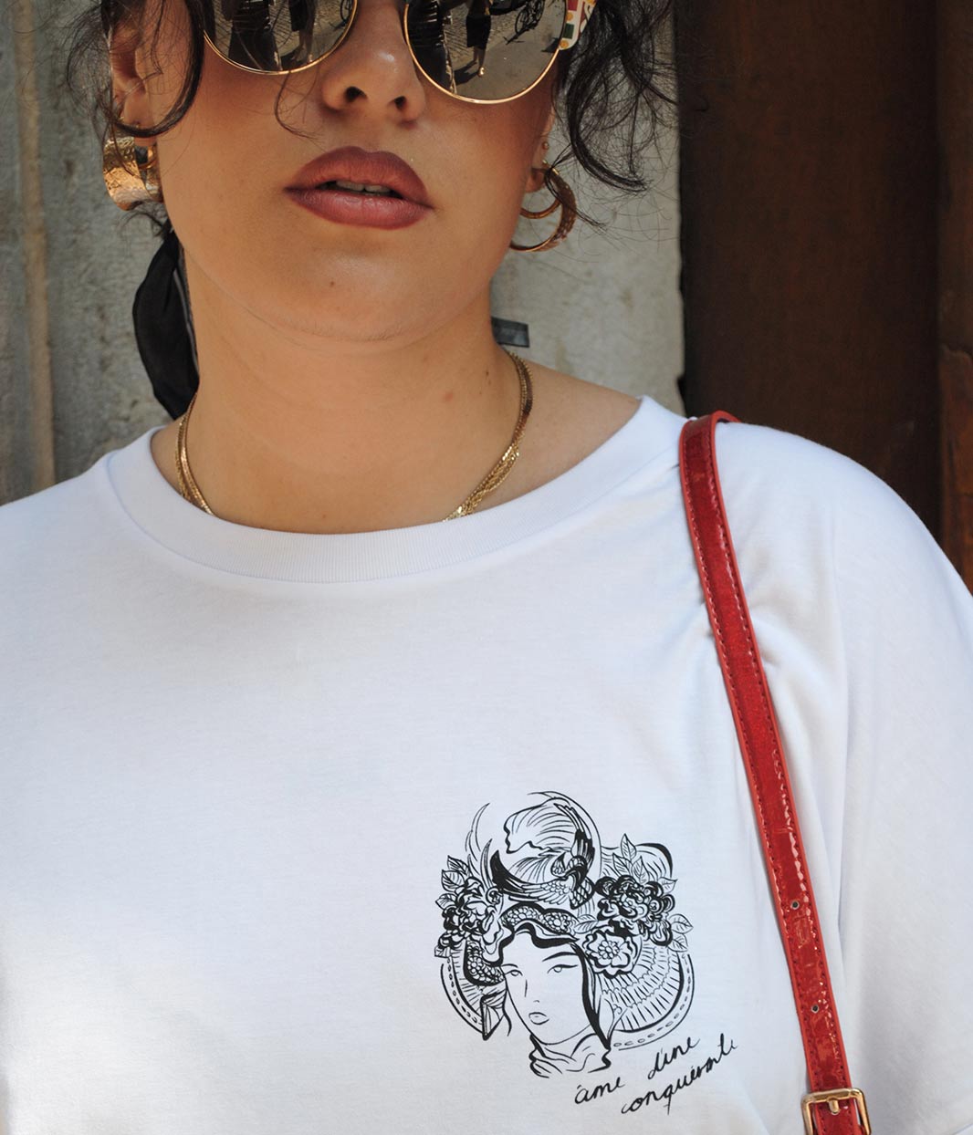 T-shirt Gozen Blanc, Coton Bio - Leonor Roversi