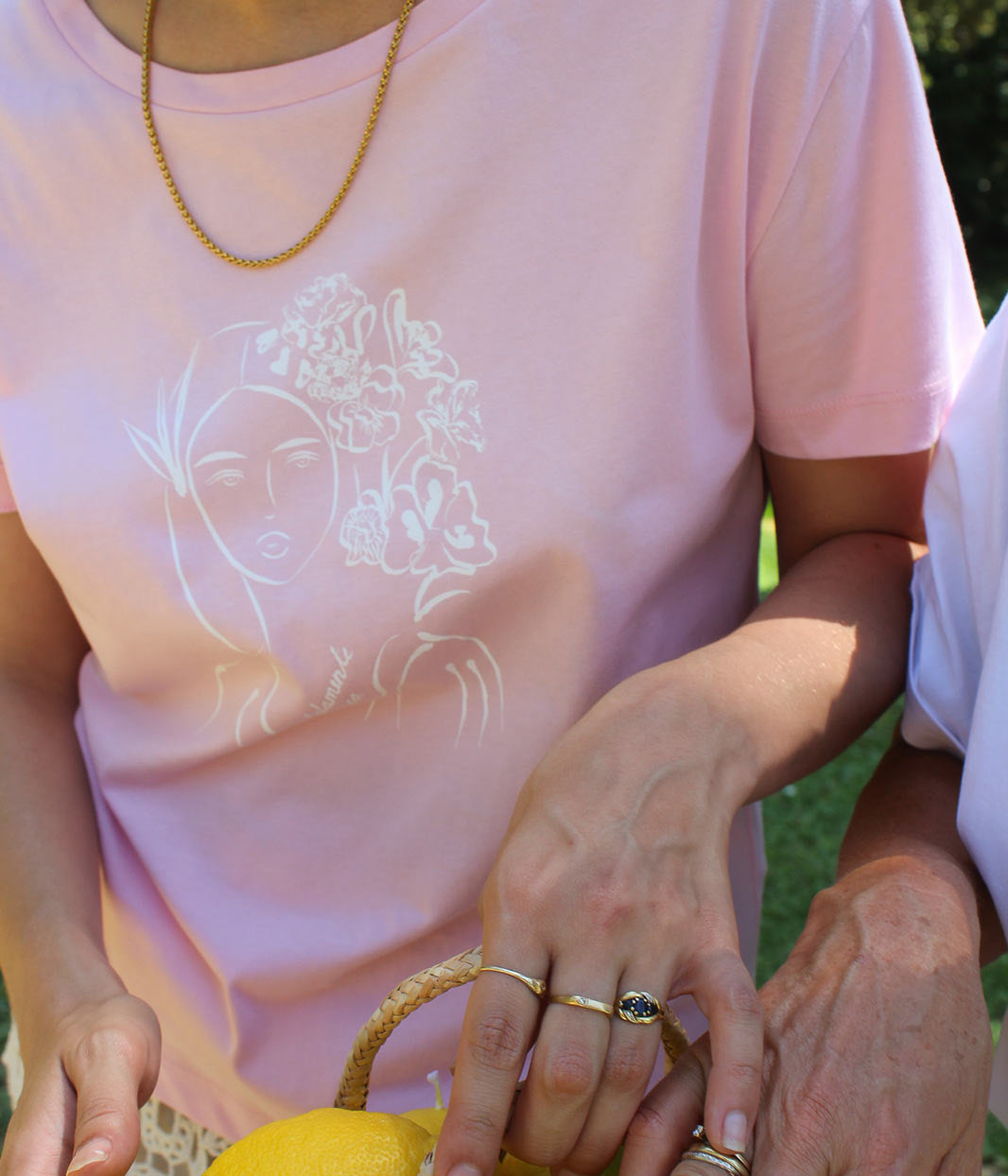 T-shirt Unica Rose, Coton Bio - Leonor Roversi