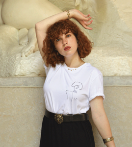 T-shirt Klimt blanc en Coton Bio Leonor Roversi