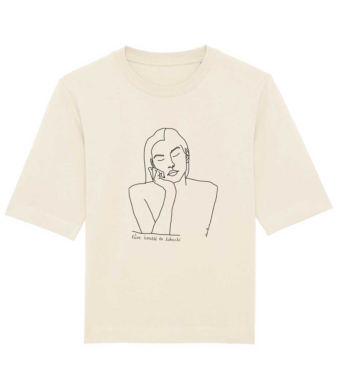 T-shirt crème Themis Leonor Roversi