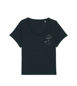 T-shirt noir KLIMT mockup Leonor Roversi