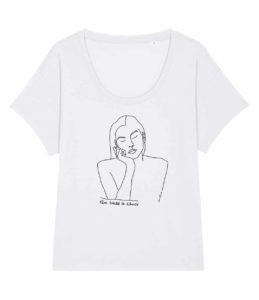 t-shirt blanc thémis coupe loose de la marque Leonor roversi