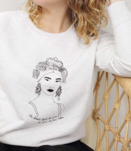 Sweatshirt Esperanza crème collection reinas de leonor roversi