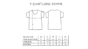 guide des tailles tshirt loose femme leonor roversi