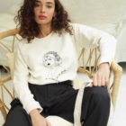 Sweatshirt Lupita crème natural raw collection reinas de leonor roversi