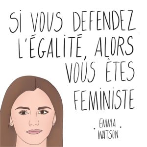 Dessin Emma Watson par Leonor Roversi avec une citation